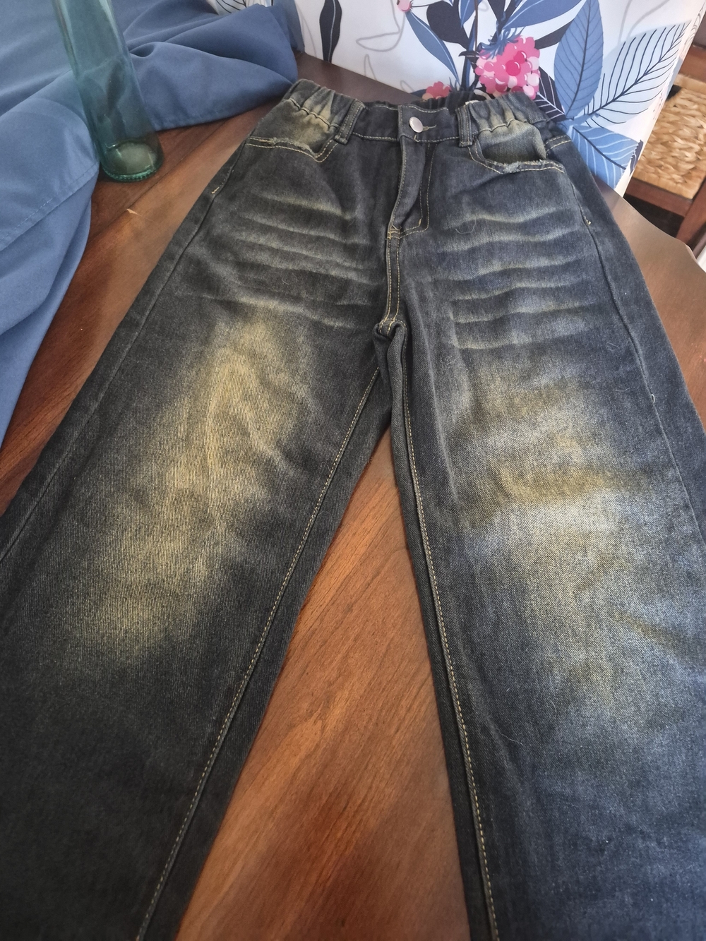 Girls Washed Black Denim Jeans